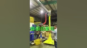 Cầu trục xoay khí nén + Thiết bị nâng hạ hút chân không thùng hàng carton, thùng giấy #shorts