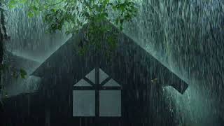 Fall Asleep Instantly in 3 Minutes with Heavy Storm Rain & Mighty Thunder on Farmhouse at Night