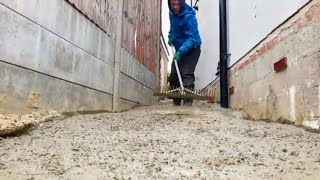 🛠️ Pouring Concrete for Our Basement Path and Porch Build | DIY Home Renovation Update! 🏡 by Georgina Bisby DIY 1,027 views 2 years ago 3 minutes, 59 seconds