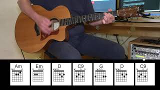 The Way It Is - Bruce Hornsby - Acoustic Guitar - Original Vocals - Chords - Easy Short Version