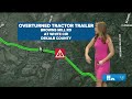 Overturned tractor-trailer in DeKalb County