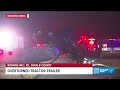 Overturned tractor-trailer in DeKalb County