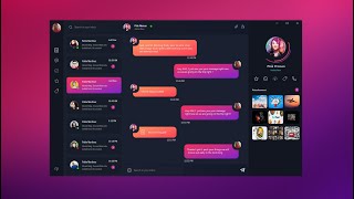 C# UI Design - Messenger - Chating Modern  Visual Studio Winform App GUNA Framework screenshot 5