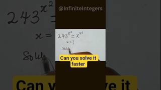 Solve Exponential Equations Fast  #shorts #equations  #exponentialequations  #algebra