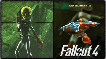 Fallout 4 - Alien Blaster + Crashed UFO Easter Egg! (Location)