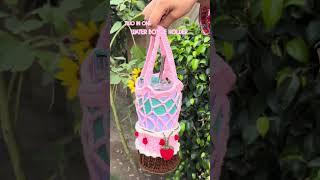 Multi-use Crochet Bottle Holder 😍 | So Useful! #crochet #shorts #crochetbag #bottleholder