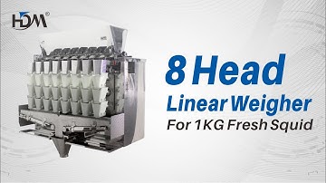 8 Heads Linear Weigher for 1KG Fresh Squid