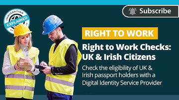 Right To Work For Checks UK & Irish Citizens | Digital Identity Service Providers | Woodcock Law