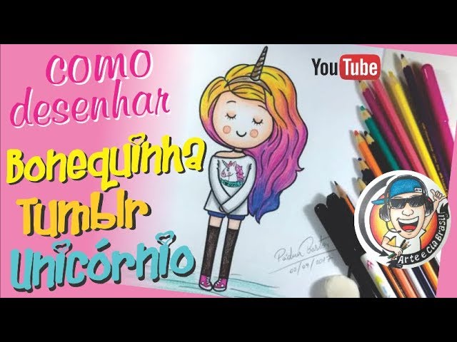 COMO DESENHAR UMA BONEQUINHA KAWAII 