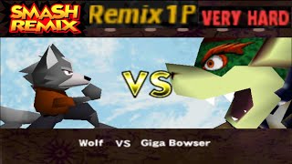 Smash Remix - Classic Mode Remix 1P Gameplay With Wolf (VERY HARD) Smash Remix - Classic Mode Remix 1P Gameplay With Wolf (VERY HARD)