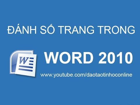 #1 Hướng dẫn cách đánh số trang trong Word 2010 Mới Nhất