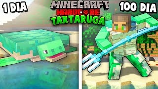 Eu sobrevivi 100 dias Sendo uma TARTARUGA no Minecraft Ultra Hardcore