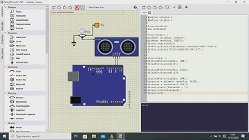 SimulIDE_SIMULASI ARDUINO WITH ULTRASONIC SENSOR
