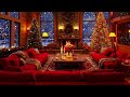 Christmas Instrumental Music 🎄 Cozy Fireplace Ambience 🔥 Peaceful Winter Night ❄️ Relax &amp; Focus
