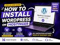 How to Install WordPress on Hostinger | A websites builder |