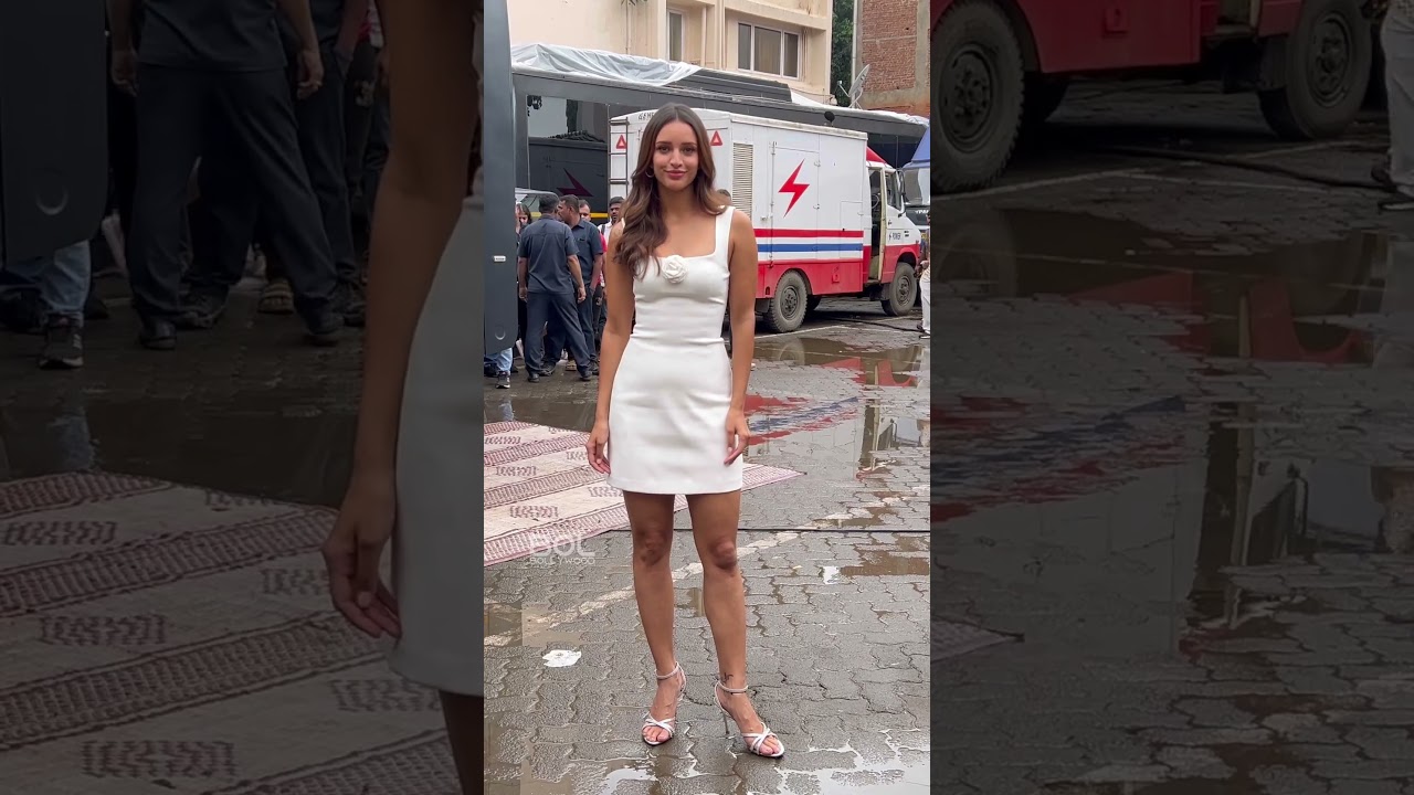 Tripti Dimri spotted at Mehboob Studios FOR promoting their film Bad Newz.😘