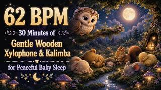 Orla Owl’s Goodnight Woodland 🌙 | Wooden Xylophone & Kalimba Baby Sleep Music at 62 BPM screenshot 4