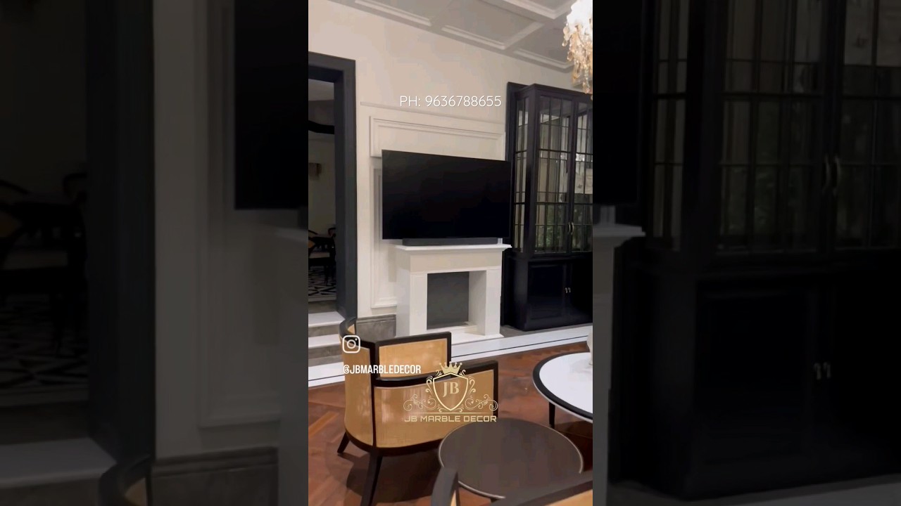 White Marble Fireplace Mantelpiece, Looks Classic & Beautiful 😍 