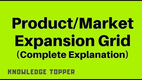 Ansoff Matrix | Product Market Expansion Grid By Knowledge Topper (Urdu/Hindi)
