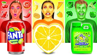 Tantangan Hanya Makan Satu Warna Makanan dalam 24 Jam | Momen lucu