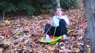 Ultimate Leaf Sledding!