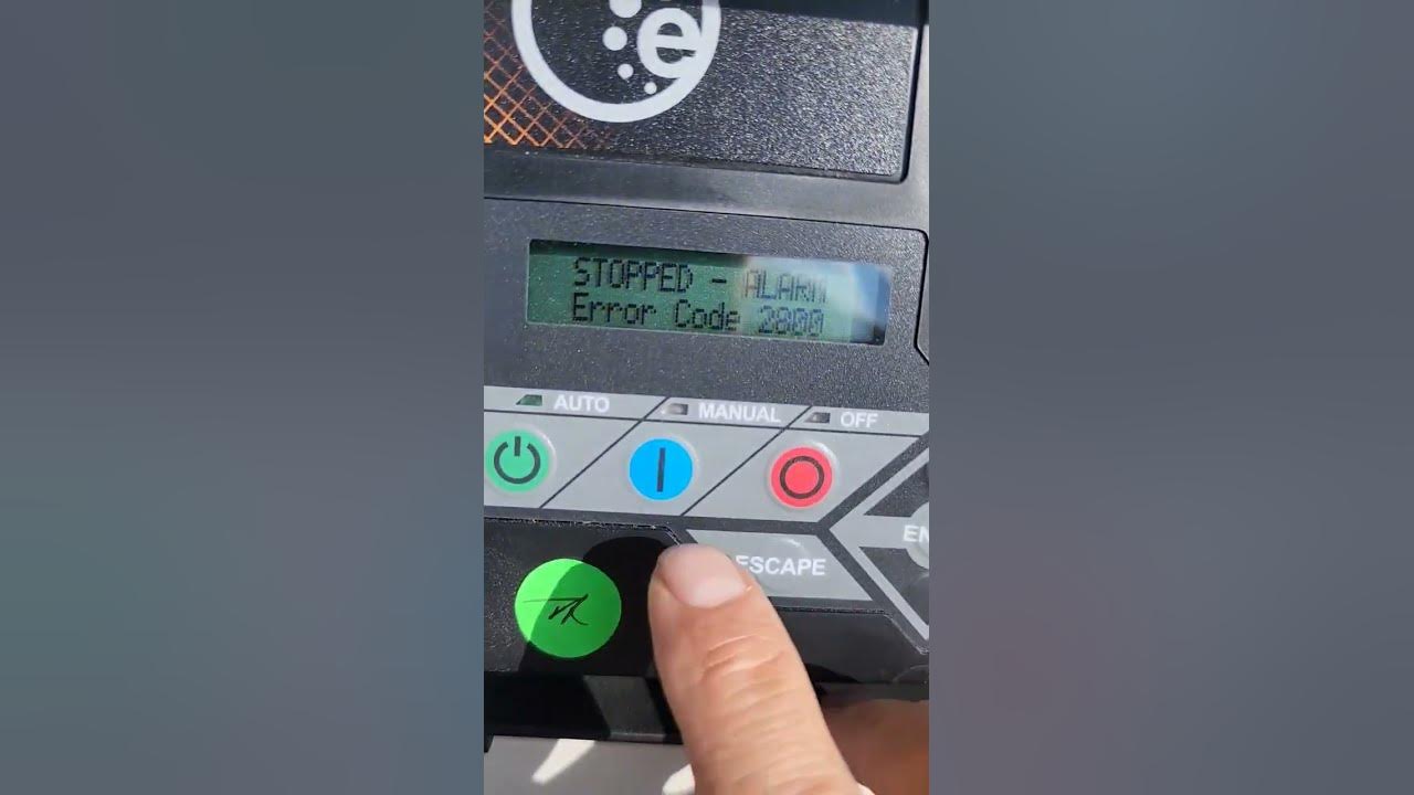 Generador generac c digo de error 2800 youtube