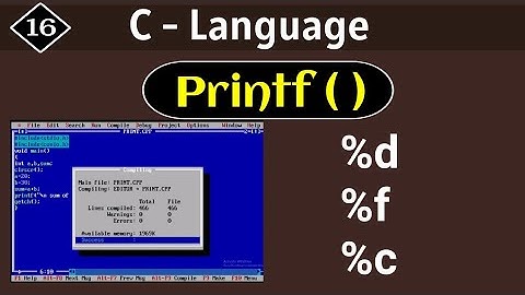 printf in C language | Output function in C language | Formatted output function