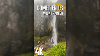 4K Nature For Vertical Screens - 3Hrs Comet Falls Ambience, Mount Rainier - Relaxation & Deep Sleep