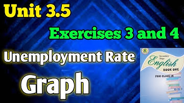 Exercises 3 or 4 unit 3.5 unemployment rates graph class 9 new English book | Sindh board | chasing