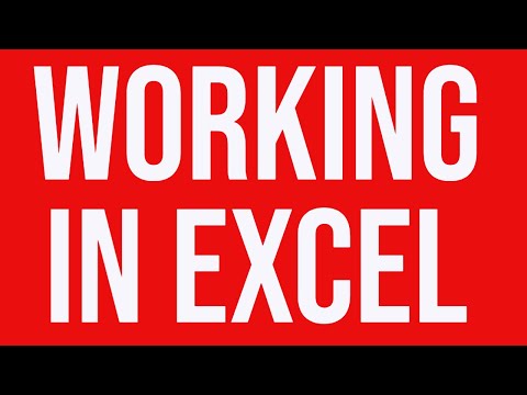working in microsoft excel youtube excel work