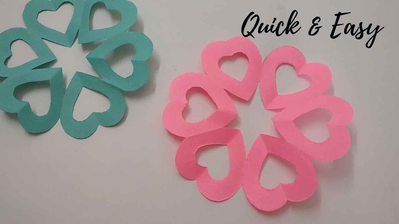 Paper Heart Design  DIY  Paper Craft  3D Heart  Paper Cutting