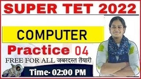 SUPER TET COMPUTER | PRACTICE SET - 04 | super tet practice set chandra institute | STET