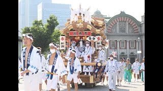 天神祭で３年ぶりの「陸渡御」　大阪市内を練り歩く