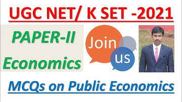 UGC NET/ K SET 2021| Paper II, Economics preparation| MCQs on Public  Economics | Lecture 16