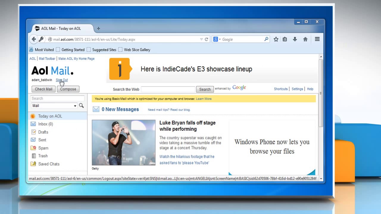 Unable to use the Auto Complete feature in AOL® Mail