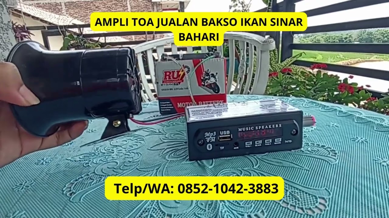 Ampli Toa Jualan Keliling, Speaker Pedagang Keliling BAKSO IKAN SINAR BAHARI, TELP/WA 0852-1042-3883