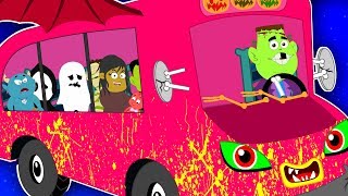 Monsters Wheels On The Bus | Nursery Rhymes For Children | Scary Bus Rhymes