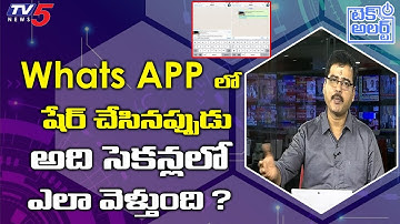 When we Share a Photo on Whats App How it go in Seconds ? | Nallamothu Sridhar | TV5 Tech Alert