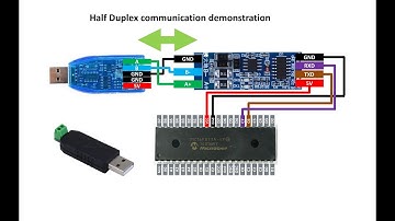 PIC16F877A RS-485 Tutorial | Half Duplex Send/Receive Data with PC Communication