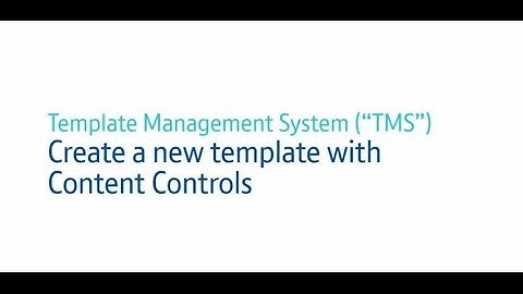 Template Management System (TMS) - Create New Template 20160126