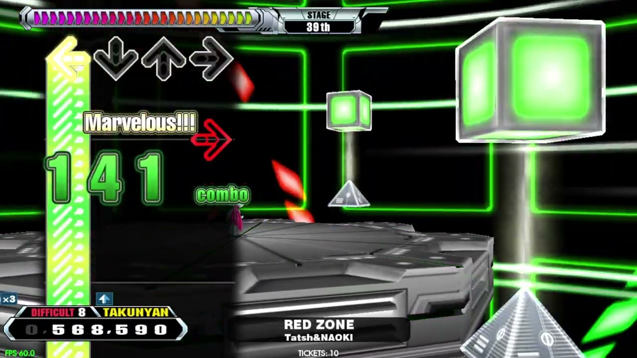 DDR GRAND PRIX】RED ZONE【DIFFICULT】 - YouTube