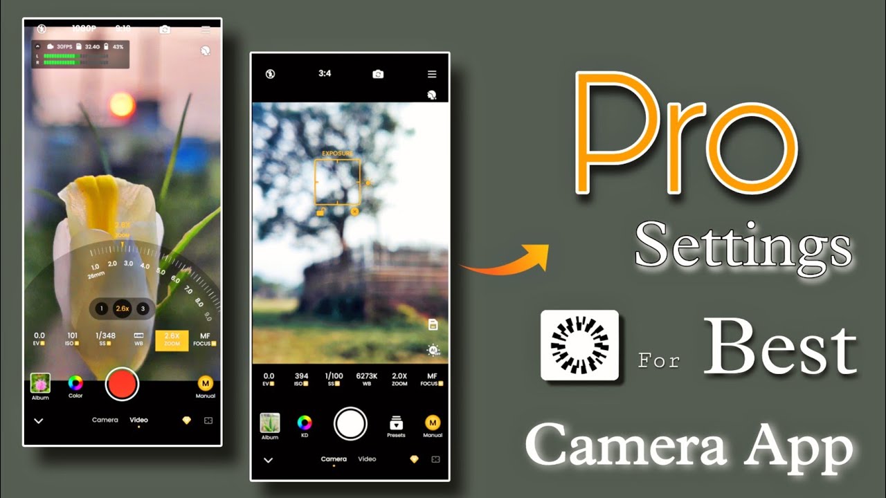 PRO Settings for Your DSLR camera app 🔥 || Best Camera App Setting Video & Photography Keliye 📸 .