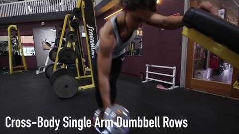 Cross Body Single Arm Dumbbell Rows