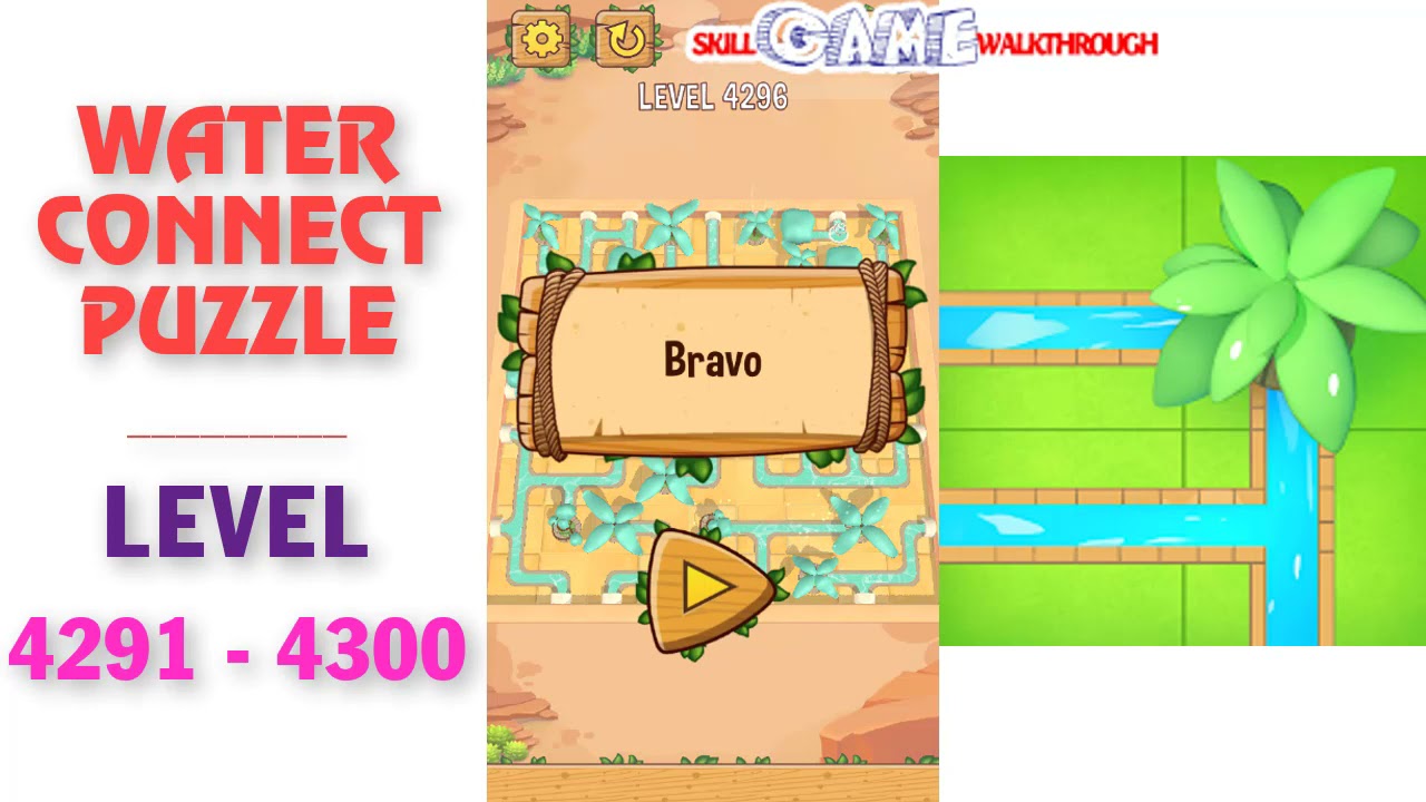 Water Connect Puzzle Level 4291 - 4300 Walkthrough | SkillGameWalkthrough