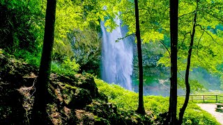 Air Terjun dari Atas 10 Jam (Tanpa Suara) — Screensaver Alam 4K