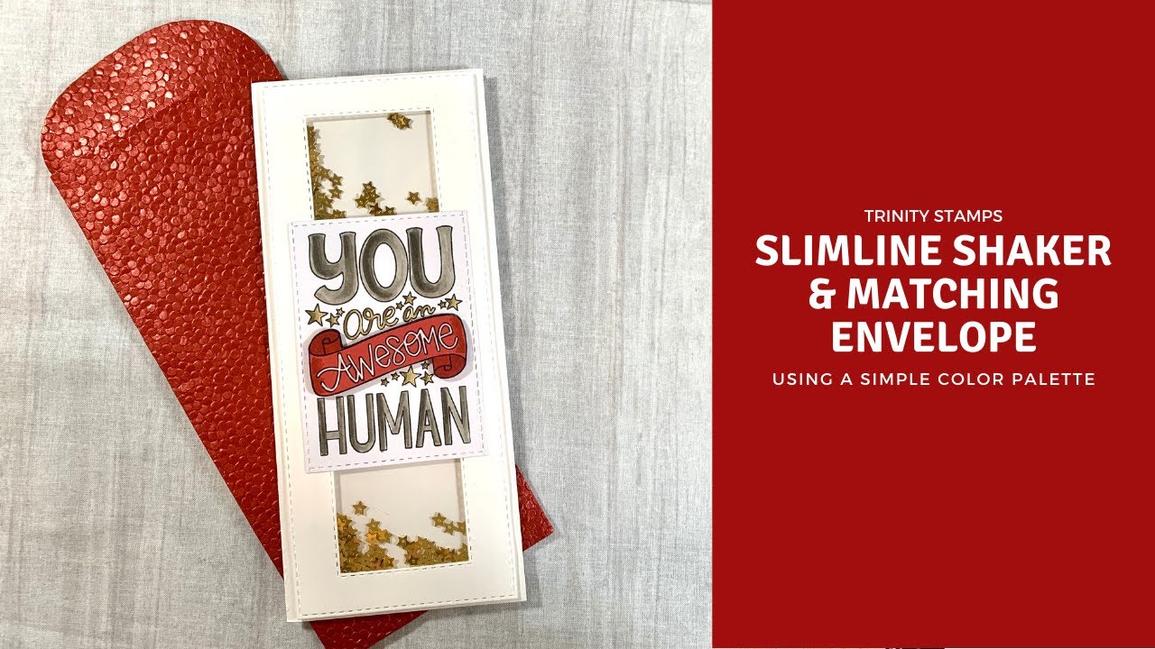 Trinity Stamps | Slimline Shaker Card