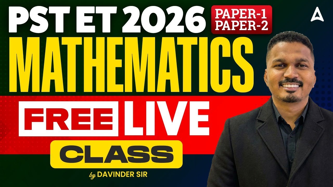PSTET Exam Preparation 2026 | PSTET Maths Paper 1& 2 | Maths Class By Davinder sir