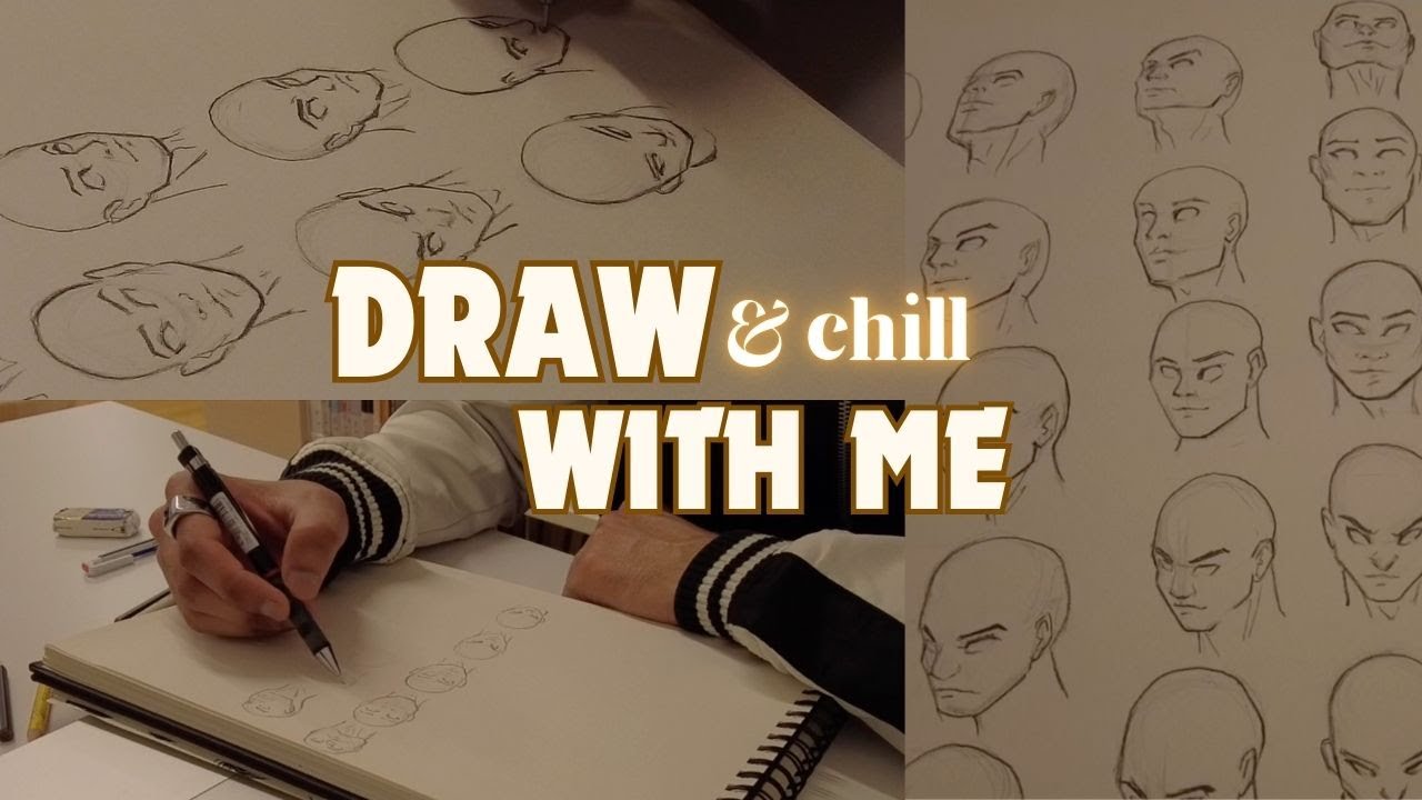 Draw with me Chill sketch practice 🎧🫧 - YouTube