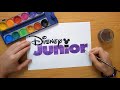 How to draw a purple Disney Junior logo