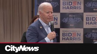 Biden roasts Trump during campaign stop in Pennsylvania